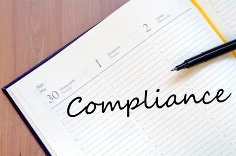 Compliance text concept Stock Photos