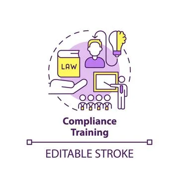Compliance training concept icon Stock Illustration