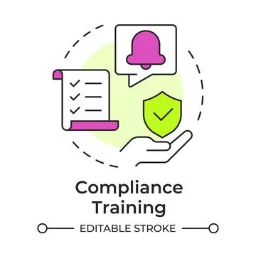 Compliance training multi color concept icon Stock Illustration