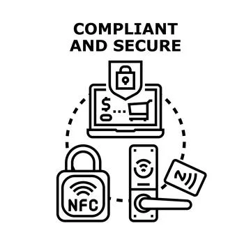 Compliant and secure digital security and access control 스톡 일러스트