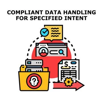 Compliant data handling managing personal client information 스톡 일러스트