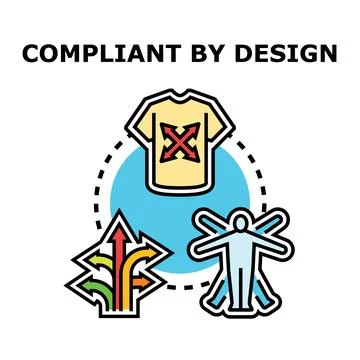 Compliant by design concept with adaptable framework Stock Illustration