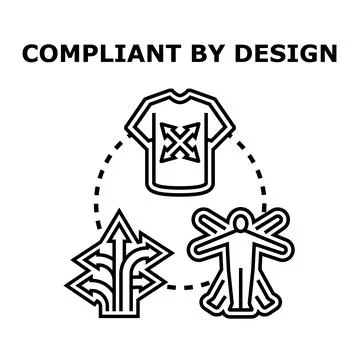 Compliant by design concept with adaptable framework Stock Illustration