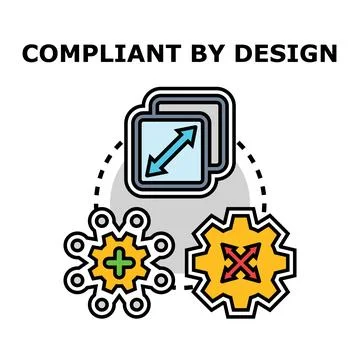 Compliant by design concept with interconnected gears Stock Illustration