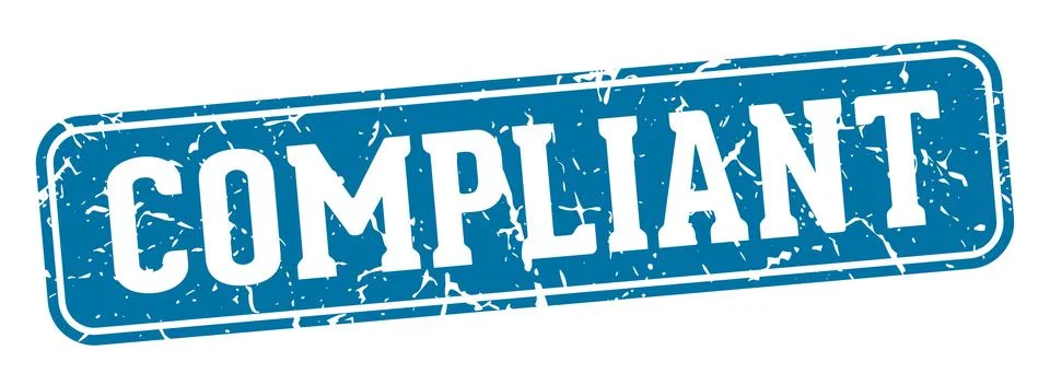 Compliant rectangular sign. compliant stamp Stock Illustration