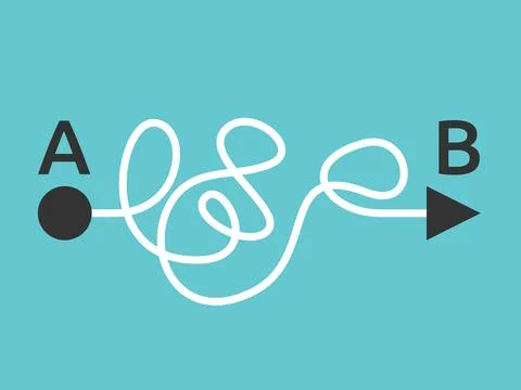 Complicated bad solution concept Stock Illustration