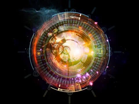 The Complicated Clockwork Illustrazione stock