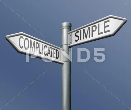 Complicated or simple Stock Illustration