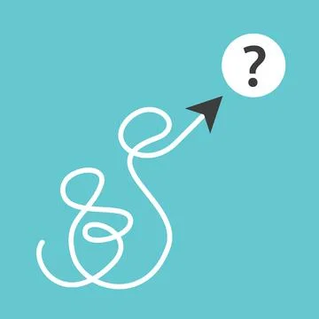 Complicated path to question Stock Illustration