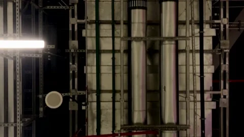 Complicated pipes and wire systems Video stock 138868058