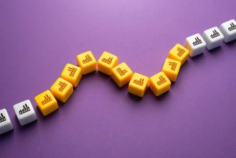 Complicated technological chains and production lines. Optimize overall pro.. Stock Photos