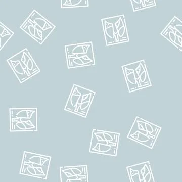 Complications or pneumonia line vector seamless pattern Stock Illustration