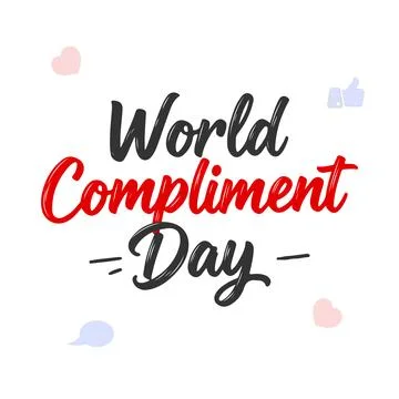 Compliment World Day text Stock Illustration