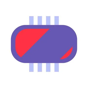 Component, Chip CPU Microprocessor Icon Ilustração Stock