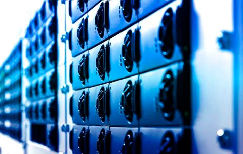 Component of computer server cooling system in brown tone Stock Photos