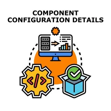 Component configuration details vector illustration イラスト素材