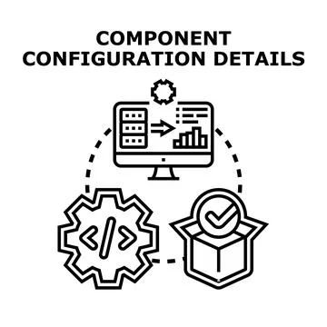 Component configuration details vector illustration Stock Illustration