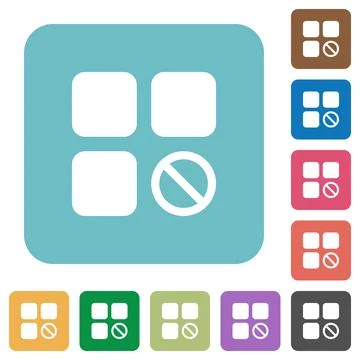 Component disabled rounded square flat icons イラスト素材