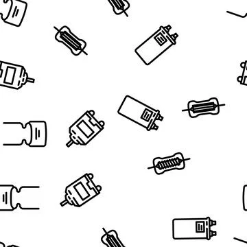 Component electronic chip vector seamless pattern 스톡 일러스트