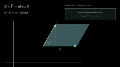 The Component Filtering principle of cross product 스톡 동영상 335190716