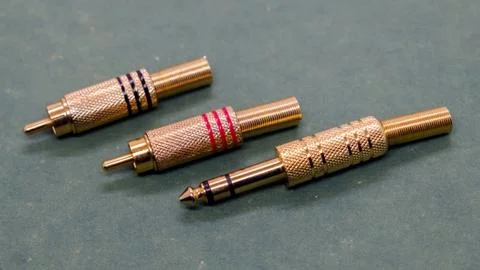Component with golden plugs Stock Photos