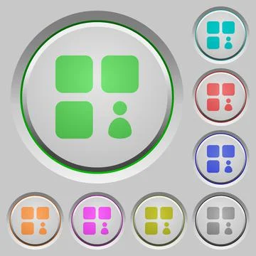 Component owner push buttons Stock Illustration