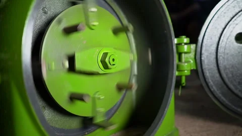 A component of a rotating rice mill. It consists of a bolt and a nut. Stock Footage 221735481
