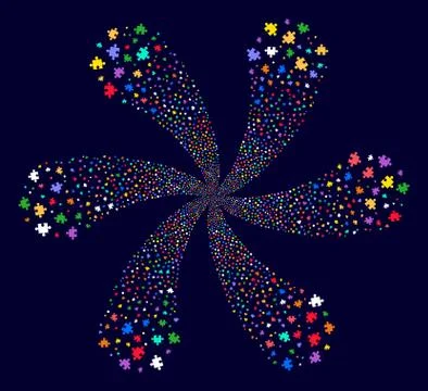 Component Spiral Abstract Flower 스톡 일러스트