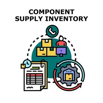 Component supply inventory management planning process Illustration