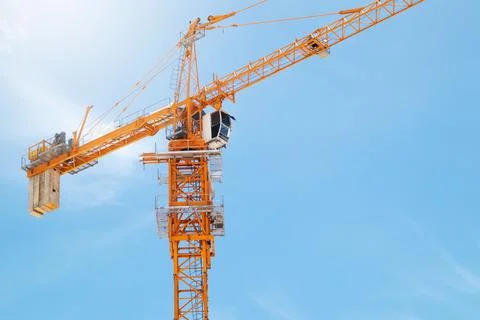 The component of tower cranes there are many consistent importance for safe.. Stock Photos