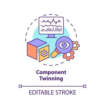 Component twinning concept icon Stock Illustration