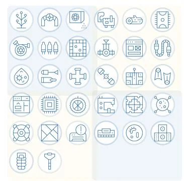 Component Ultimate Vector Package with 32 Retina Ready Thin Line Display Pe.. イラスト素材