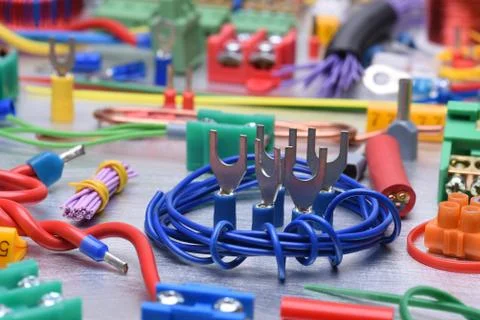 Components and accessories for use in electrical installations Stock-Fotos