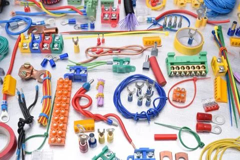 Components and accessories for use in electrical installations Stock-Fotos