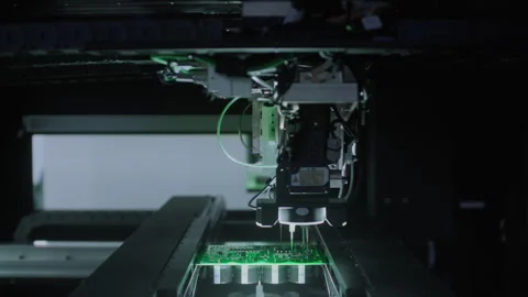 Components on circuit board. Graphics processing unit, GPU processor. Artificial Stock Footage 319050946