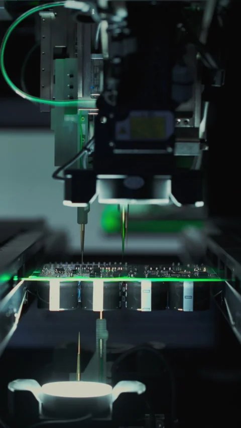 Components on circuit board. Graphics processing unit, GPU processor. Artificial Stock Footage 319213374