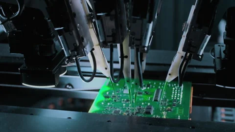 Components on circuit board. Graphics processing unit, GPU processor. Artificial Stock Footage 319213735
