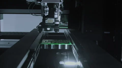 Components on circuit board. Graphics processing unit, GPU processor. Artificial Stock Footage 319213907