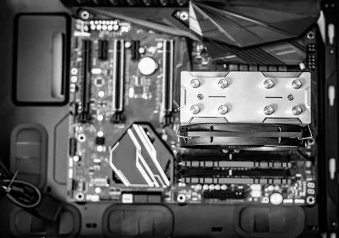 Components of the computer at the time of assembly of the PC. Foto stock