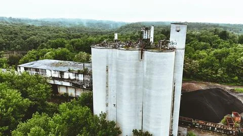 Components of the Facility - Jamesville Quarry Cement Factory - Syracuse, NY 库存照片
