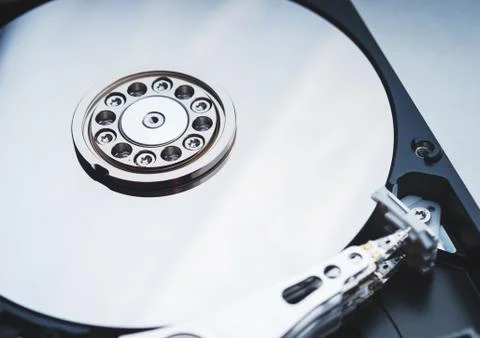 Components for PC. Open hard disk storage. Stock Photos