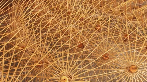 Components of Traditional Thai Paper Umbrellas in Artisans Workshop Stock Footage 99794897
