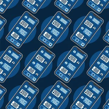 Compose dialogues using samples bubbles. Smart Phone chatting sms template bu Stock Illustration