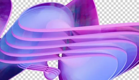 Composed 3d render of abstract iridescent glass background made with 3d sof.. Stock Illustration