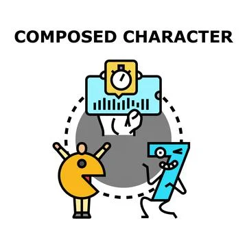 Composed character combining gaming, data and analytics concepts Stock Illustration
