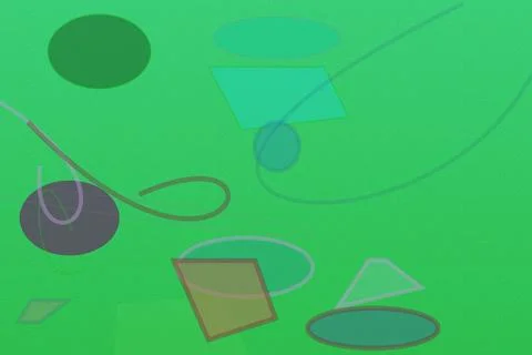 Composed olive background decorated with random shapes and gentle textures Stockillustratie