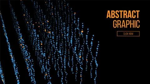 Composed Of Particles. Abstract Graphic Design. Modern Sense Of Science And 스톡 일러스트