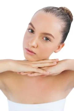 Composed woman posing Stock Photos