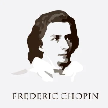 Composer Chopin. vector portrait Stock Illustration