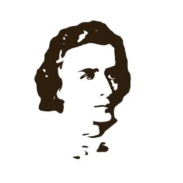 Composer Chopin. vector portrait Stock Illustration